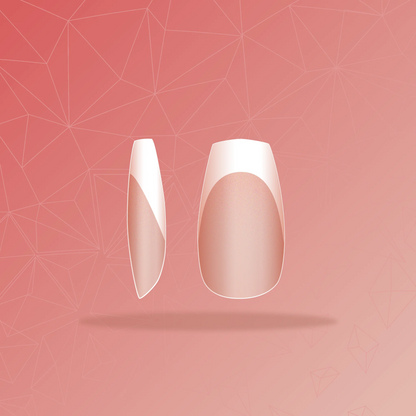 Long Square Nude  -Full Cover French Tips 240's