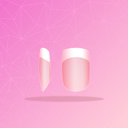 Short Square Pink -Full Cover French Tips 240's