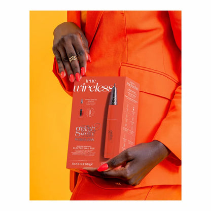 Gelish- Go File Wireless Neon Orange