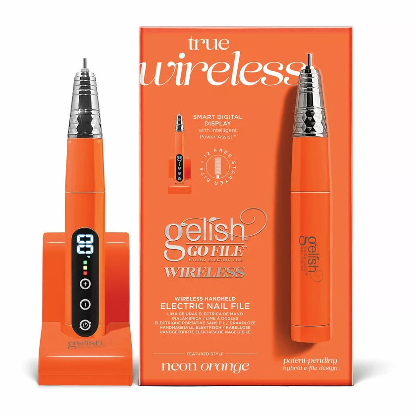 Gelish- Go File Wireless Neon Orange