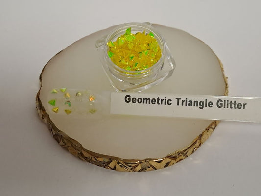 Geometric Triangle Glitter Yellow