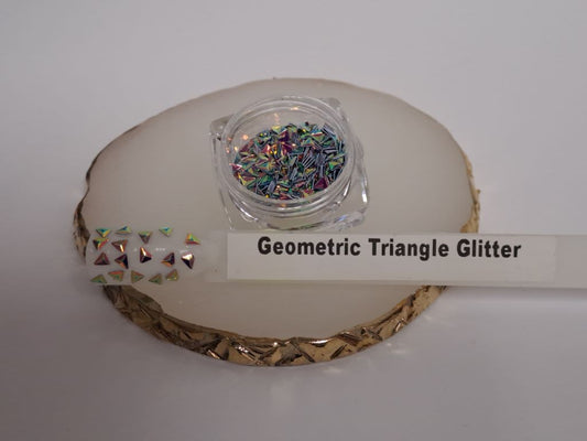 Geometric Triangle Glitter Rainbow Coulours