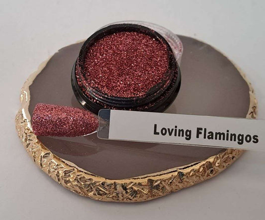 Glitter Loving Flamingos