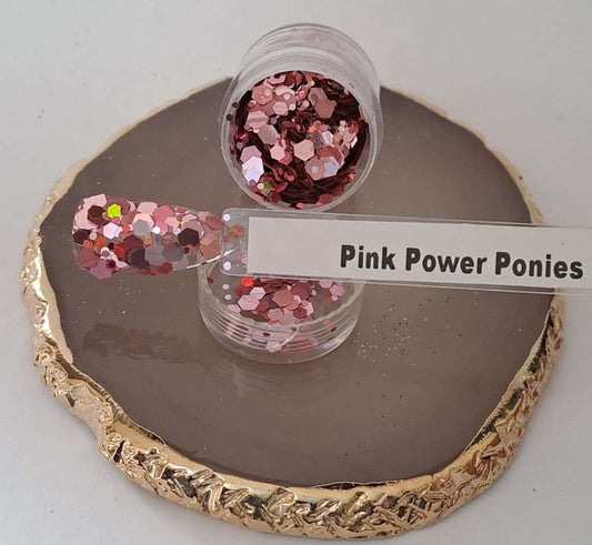 Glitter Pink Power Ponies