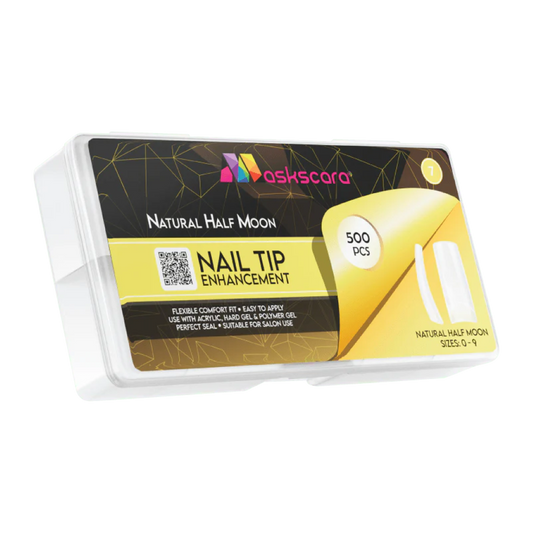 Square Natural -Half Moon Tips