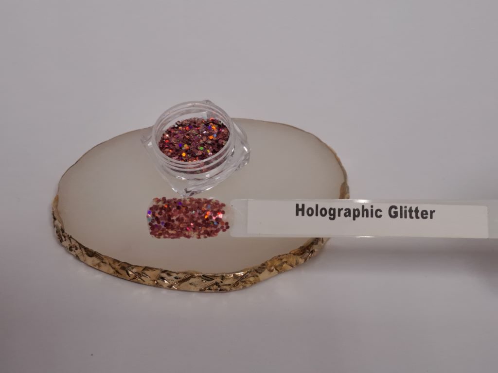 Holographic Glitter Peach Pink