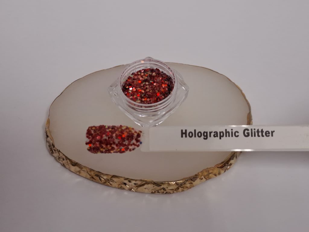 Holographic Glitter Red