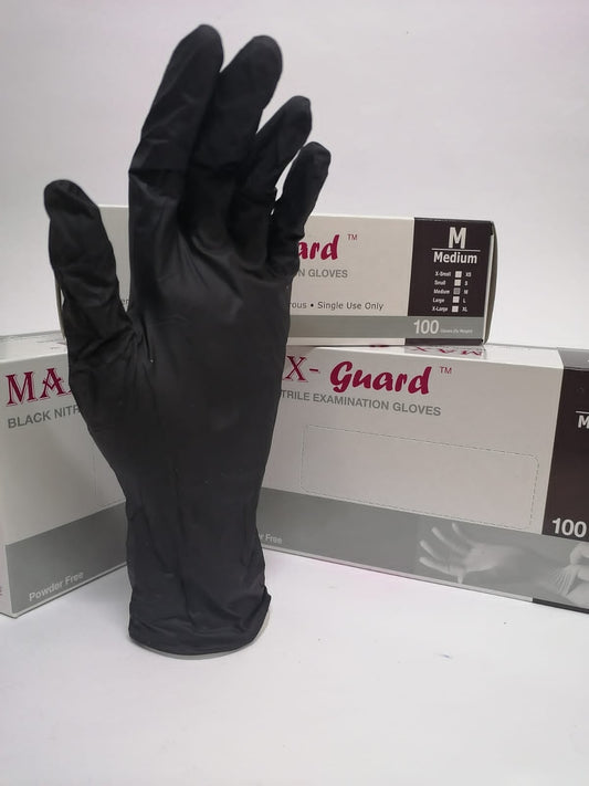 Nitrile Gloves Black Medium 2’s