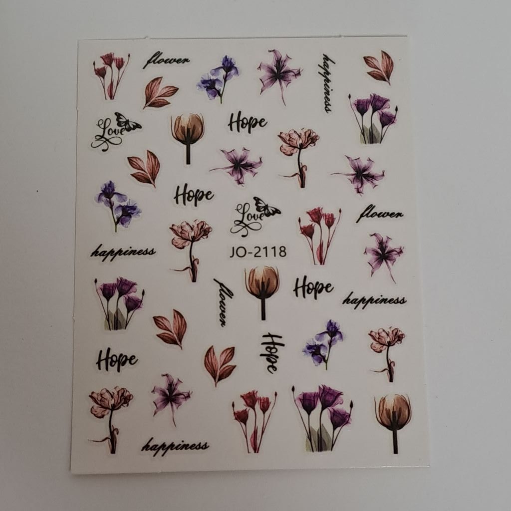 Flowers Nail Art Sticker JO-2118