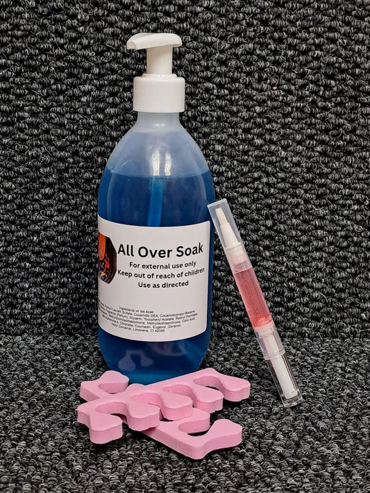 All Over Soak 1L + Toe Separators + Cuticle Oil Pen Combo