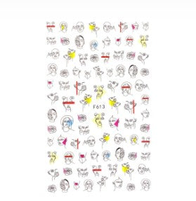 Nail Sticker – Modern Faces
