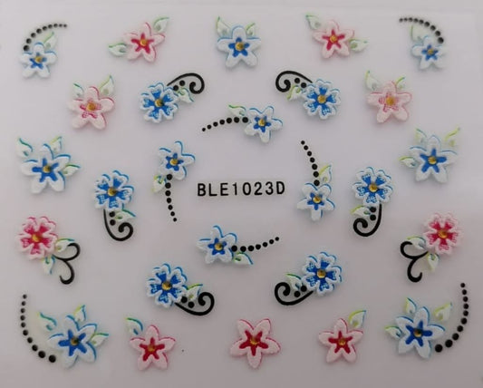 Nail Art Sticker Flower Around