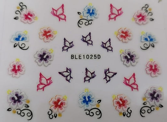 Nail Art Sticker world full of butterflies