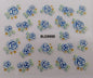 Nail Art Sticker Rose Blues