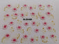 Nail Art Sticker twirling pink flowers