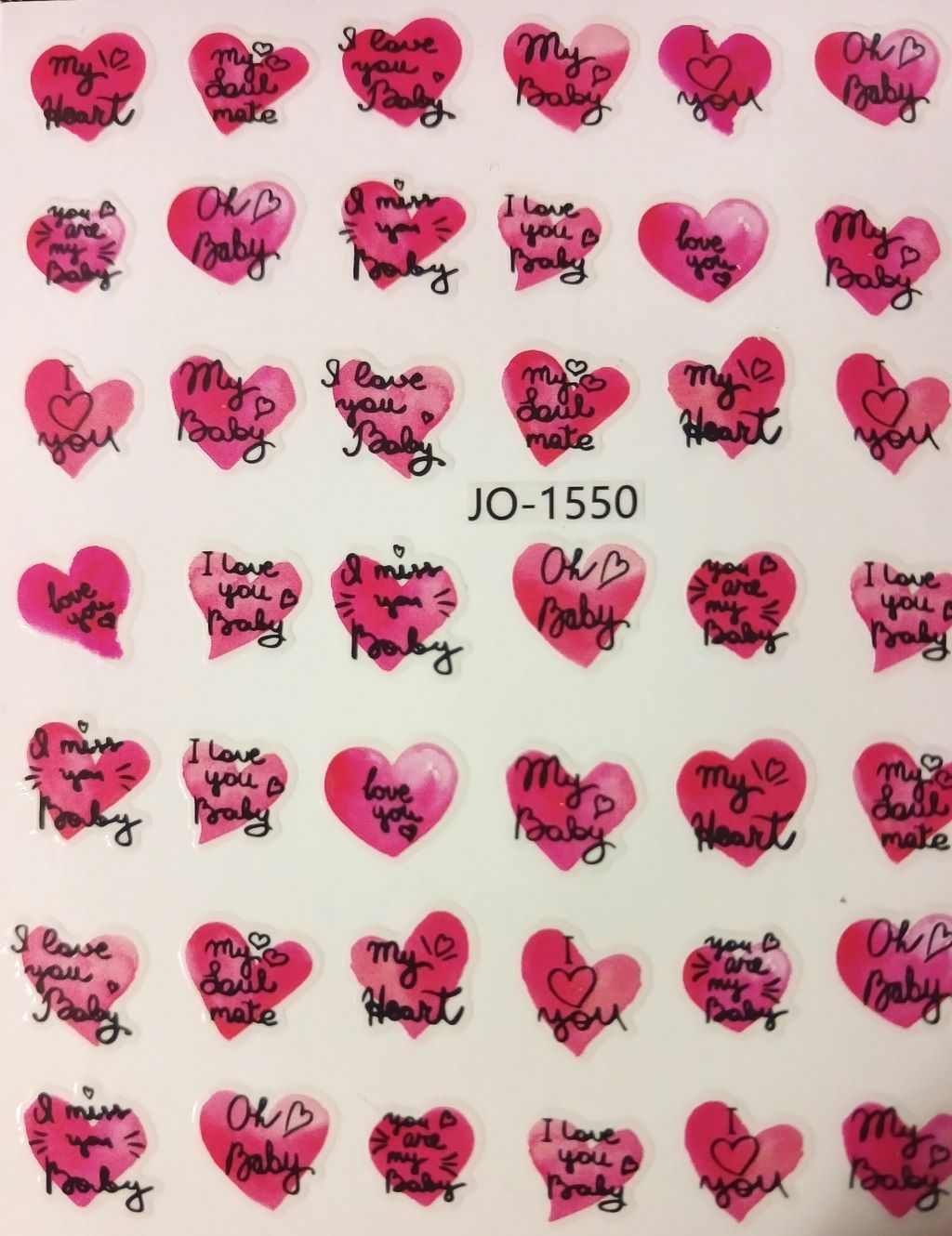 Valentine’s Nail Art Sticker JO-1550