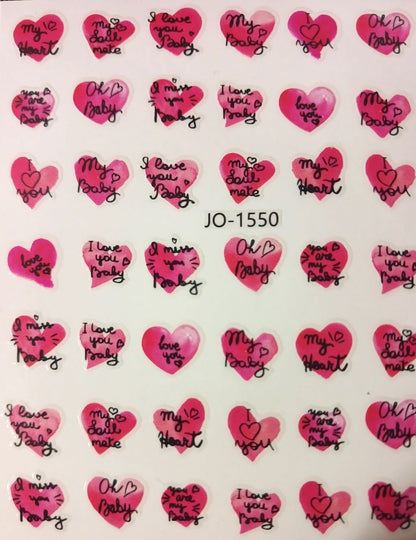 Valentine’s Nail Art Sticker JO-1550