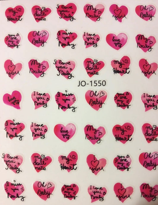 Valentine’s Nail Art Sticker JO-1550