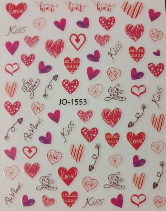 Valentine’s Nail Art Sticker JO-1553