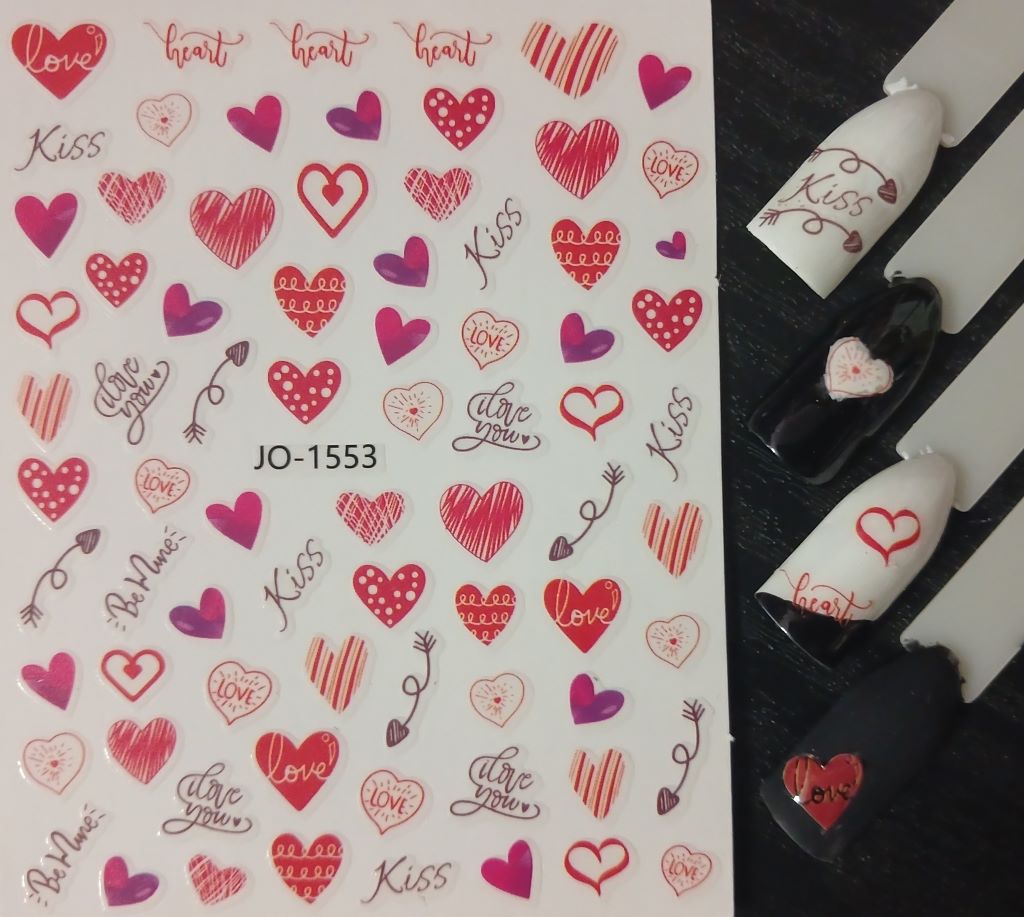 Valentine’s Nail Art Sticker JO-1553