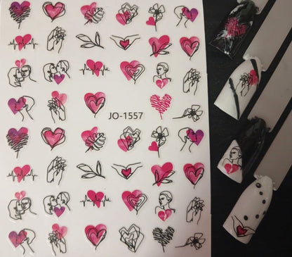 Valentine’s Nail Art Sticker JO-1557