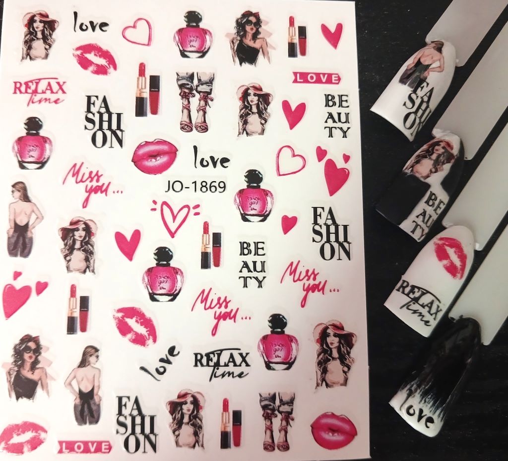 Valentine’s Nail Art Sticker JO-1869