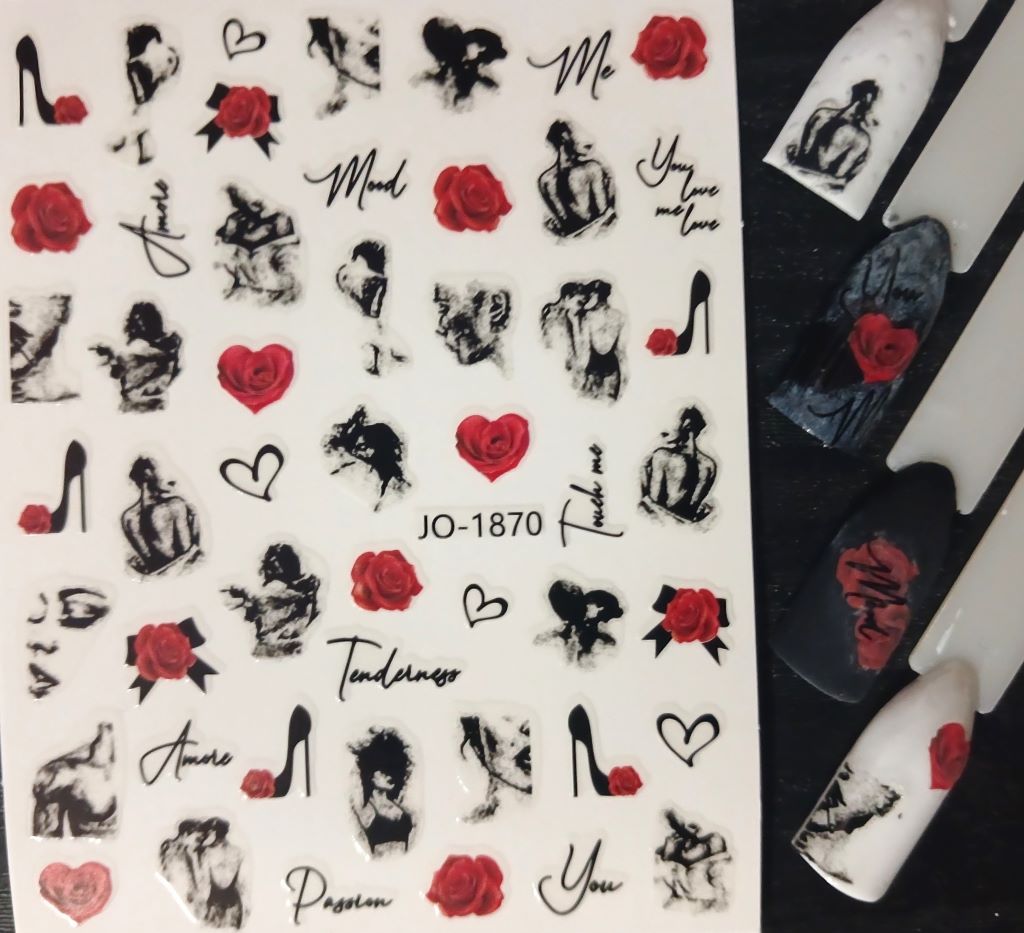 Valentine’s Nail Art Sticker JO-1870