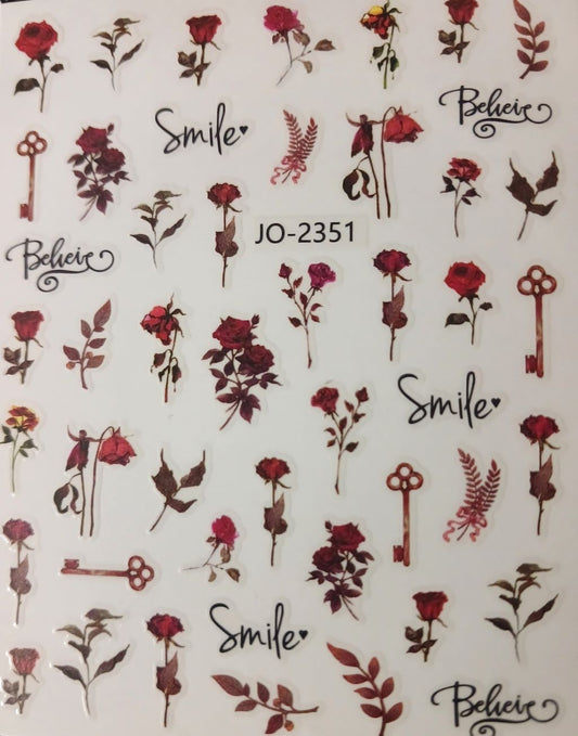 Valentine’s Nail Art Sticker JO-2351