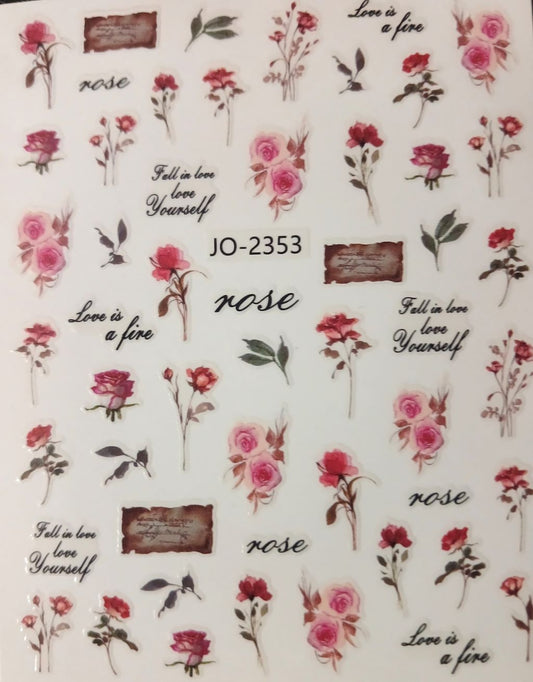 Valentine’s Nail Art Sticker JO-2353