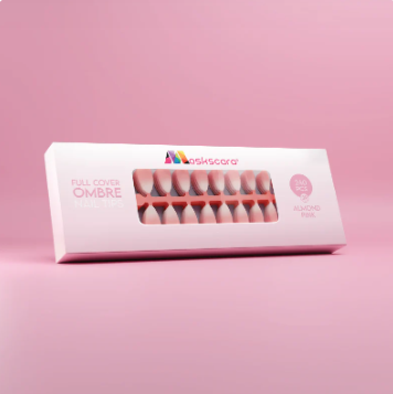 Full Cover Ombre Nail Tips - Almond Pink