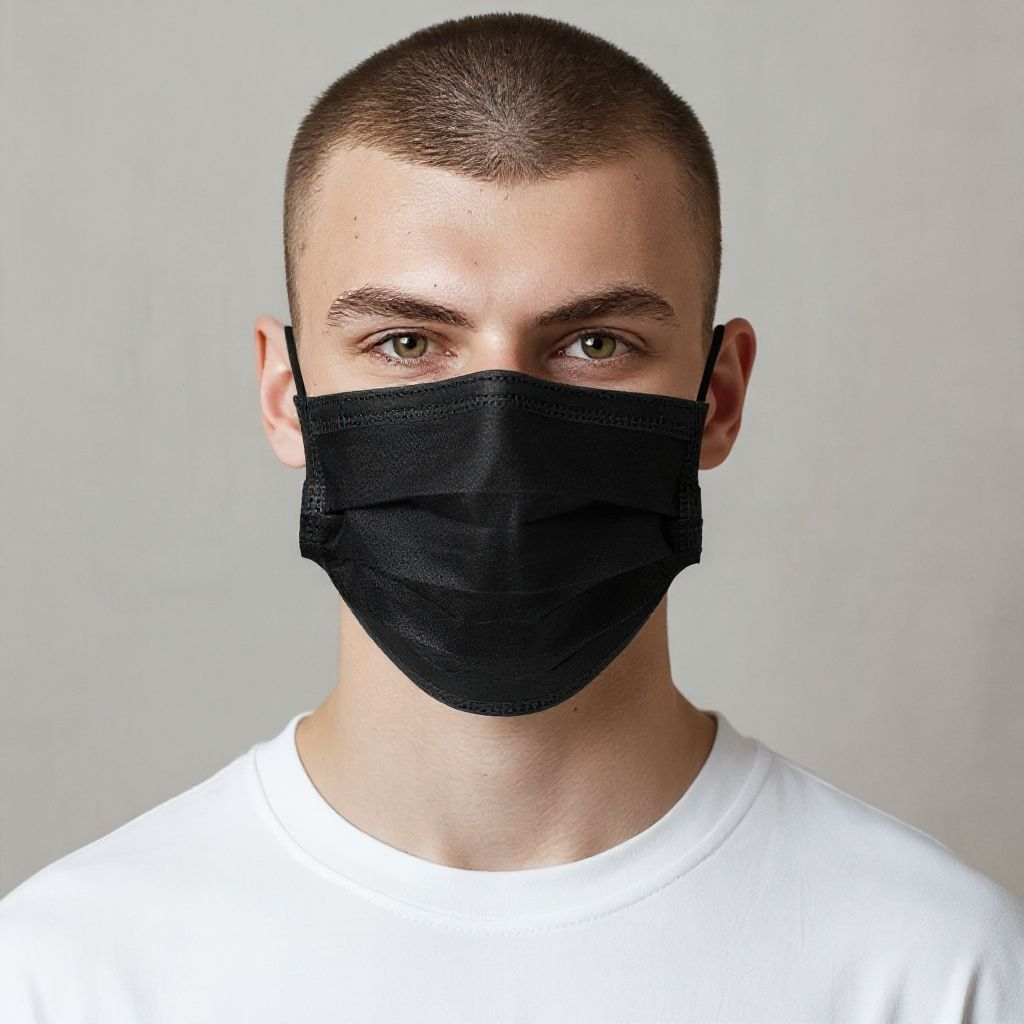 Face Mask 3 Ply Black 50 pcs