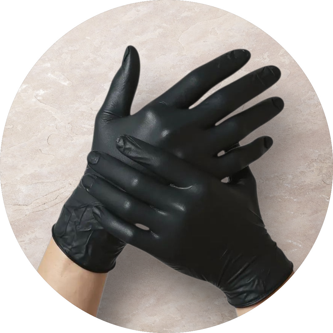 Nitrile Gloves Black Medium 2’s