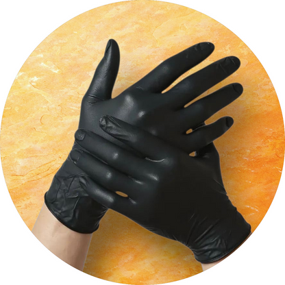 Nitrile Gloves Black Medium 20’s