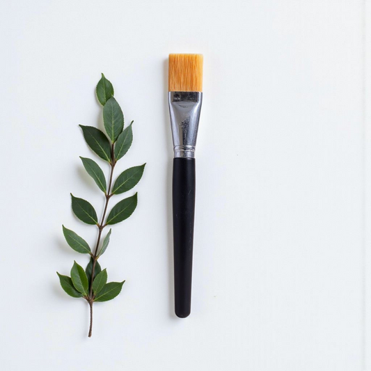 Mask Brush With Black Wooden Handle