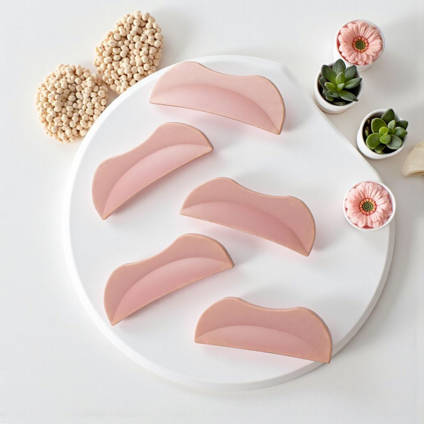 Pink Eyelash Lifting Pads 5 pairs