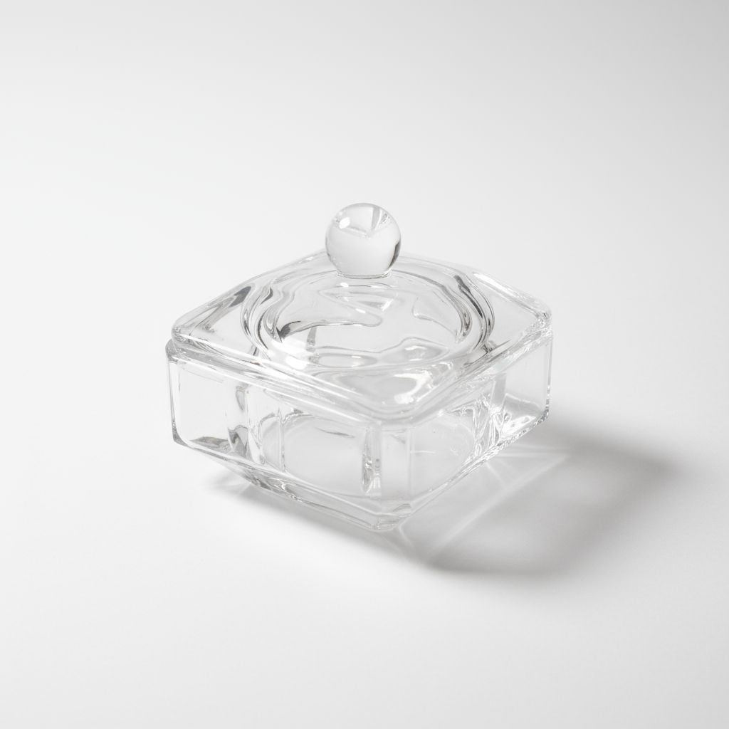 Square monomer glass with lid