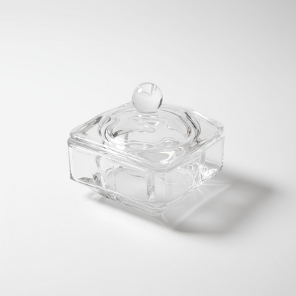Square monomer glass with lid