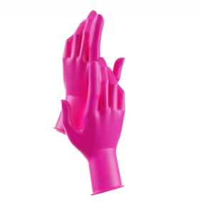 Pink Medium - Nitrile Gloves