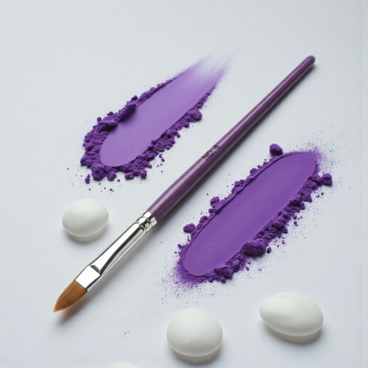 No.4 Acrylic Brush – Wooden Purple Handle