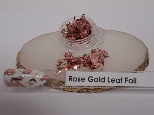 Nail Art Leaf Foil Rose Gold