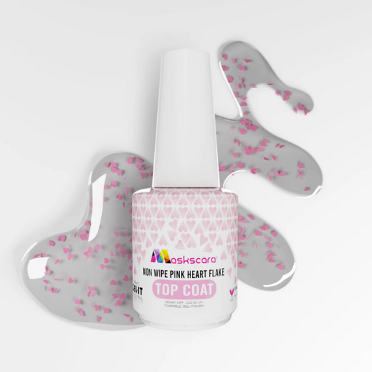Non-Wipe Top Coat - Pink Hearts CLEARANCE SALE