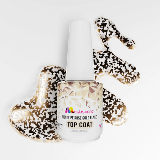 Non Wipe Top Coat - Rose Gold Flake CLEARANCE SALE