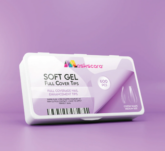 Soft Gel Tips - Full Cover (Coffin Medium) CLEARANCE SALE