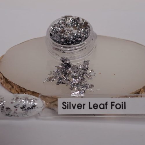 Nail Art Leaf Foil Silver