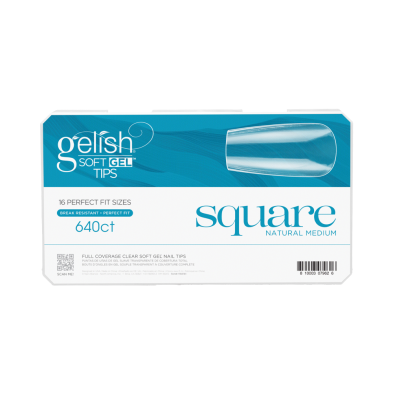 Gelish- Soft Gel Tips Square Medium 640pc