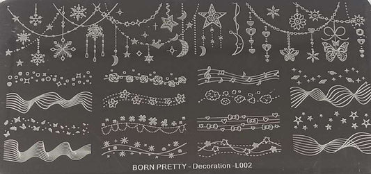 Stamping Plate Born Pretty – Decoration L002