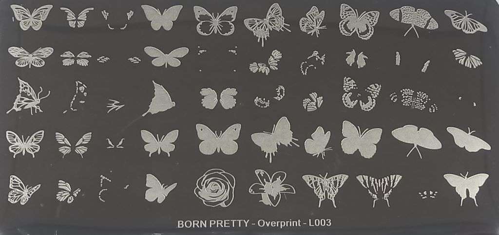 Stamping Plate Born Pretty – Overprint L003
