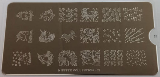 Moyou London Stamping Plate - Hipster 21