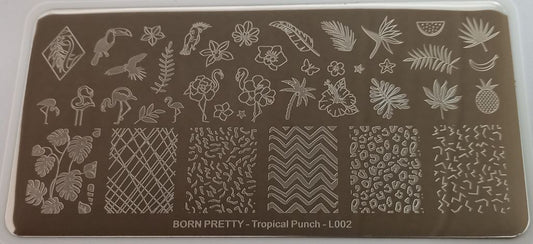 Stamping Plate Tropical Punch L002