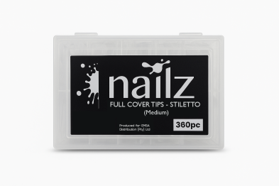 Nailz Full Cover Soft Gel Tips Stiletto Medium 360pc